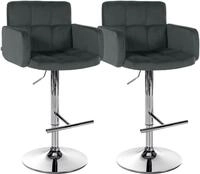 CLP Barhocker Los Angeles (Set, 2er), Samtbezug, h&ouml;henverstellbar, drehbar
