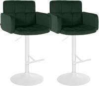 CLP Barhocker Los Angeles (Set, 2er), Samtbezug, h&ouml;henverstellbar, drehbar
