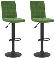 vidaXL Barhocker Barhocker 2 Stk. Dunkelgr&uuml;n Samt (2 St)