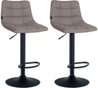 CLP Barhocker Jerry Stoff (Set, 2er), h&ouml;henverstellbarer und drehbar
