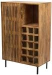Wohnling Weinschrank WL7.615 Hausbar Massivholz 123cm Spirituosenschrank...