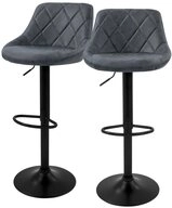 ML-DESIGN Barhocker Gepolsterter Barstuhl mit R&uuml;ckenlehne und Fu&szlig;st&uuml;tze,...