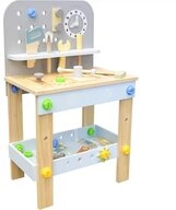 Vedes Werkbank SpielMaus Holz Werkbank 40x26,5x65 cm, 44 Teile