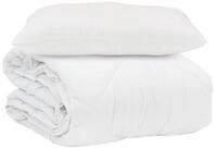 vidaXL Microfaserbettdecke + Kopfkissen, Sommerdecke mit Kissen 2 pcs Wei&szlig;