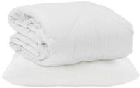vidaXL Microfaserbettdecke + Kopfkissen, Sommerdecke mit Kissen 2 pcs Wei&szlig;