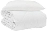 vidaXL Microfaserbettdecke + Kopfkissen, Sommerdecke mit Kissen 2 pcs Wei&szlig;