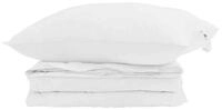 vidaXL Daunenbettdecke + Kopfkissen, 2-in-1 Bettdecke mit Kissen 2 pcs Wei&szlig;