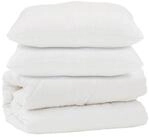 vidaXL Bett Bettdecke mit Kissen 3 pcs Wei&szlig; Mikrofaser (3-tlg)