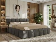 MKS M&Ouml;BEL Polsterbett NIRA Classic (Designerbett mit Bettkasten, skulpturale