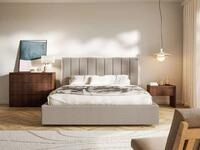 Selsey Polsterbett TOGENTS, gepolstertes Bett mit Kopfteil und wasserabweisendem
