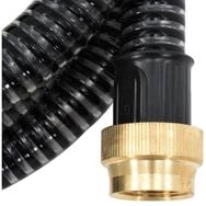 vidaXL Saugschlauch Saugschlauch mit Messing-Anschl&uuml;ssen Schwarz 1,1" 4 m PVC,...