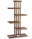 COSTWAY Nachttisch, 6-st&ouml;ckiges Pflanzenregal, 75x25x140cm, Tannenholz