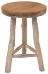 Spetebo Blumenhocker Teak Blumenhocker mit 3 Beinen - &Oslash; 30 cm (Packung, 1 St.,