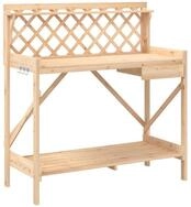 vidaXL Blumenst&auml;nder Pflanztisch mit Rankgitter Massivholz Tanne (1 St)
