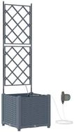 vidaXL Blumentopf Garten-Pflanzgef&auml;&szlig; 2 Stk. Hellgrau 40 x 40 x 142 cm PP (2...