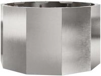 vidaXL Blumentopf Pflanzk&uuml;bel Silber 60 x 60 x 35 cm Edelstahl (1 St)