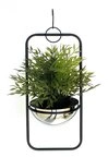 DanDiBo Blumenampel Innen Metall Wand H&auml;ngepflanzen 96083 mit Topf Silber,