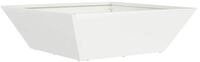 vidaXL Blumentopf Garten-Pflanzgef&auml;&szlig; Wei&szlig; 50 x 50 x 15 cm Kaltgewalzter...