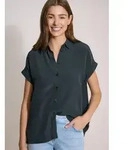 CECIL Hemdbluse Sommerbluse, Kurzarm, weich flie&szlig;ende Viskose