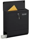 relaxdays Briefkasten mit Zeitungsfach (1-St), schwarz