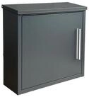 relaxdays Wandbriefkasten Metall Briefkasten, Anthrazit