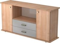 HAMMERBACHER Aktenschrank Sideboard SB 2OH 2 Sch&uuml;be BxTxH 166,1x44,8x84cm...
