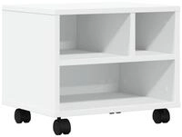 vidaXL Druckertisch Druckerst&auml;nder mit Rollen Wei&szlig; 41x32x34,5 cm