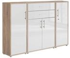 BMG M&ouml;bel Aktenschrank Office Edition (Set 16, B&uuml;roschrank mit Metallgriffen)