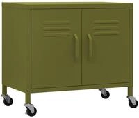 vidaXL Aktenschrank Lagerschrank Olivgr&uuml;n 60x35x56 cm Stahl (1-St)