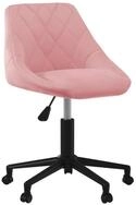 vidaXL B&uuml;rostuhl Drehbarer B&uuml;rostuhl aus rosa Samt (1 St)