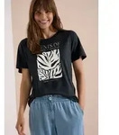 CECIL T-Shirt Sommerschirt, Rundhals, Baumwollmix mit Modal gr&uuml;n L (42)