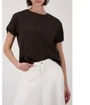 Monari T-Shirt Shirt Basic Schmuckdetail Regular fit mit Schmuckdetails braun S...