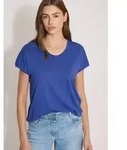 CECIL T-Shirt mit elastischem Bund blau L (42)