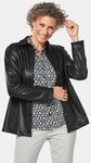 GOLDNER Blouson Kurzgr&ouml;&szlig;e: L&auml;ssige Blusenjacke in Lederoptik