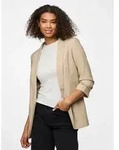 pieces Kurzblazer BOSELLA (1-tlg) Falten beige XXL (44)