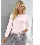 Vivance Dreams by Lascana Pyjamaoberteil mit Rippb&uuml;ndchen