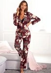 s.Oliver Pyjama (Set, 2 tlg) in klassischer Form mit Blumenmuster