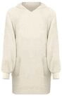 vidaXL Bademantel Decken-Hoodie KINN Creme L Baumwolle, Baumwolle