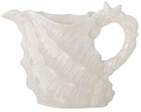 Bloomingville Karaffe Bloomingville Krug SHELLIE Wei&szlig; Muschelform Kanne 1 Liter