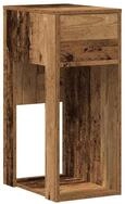 vidaXL Schreibtisch Computerschrank mit Schublade Altholz-Optik 30x44x74 cm