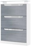 Vladon Schuhschrank Space (Schuhkipper, f&uuml;r 24 Paar Schuhe mit 3 Klappen und