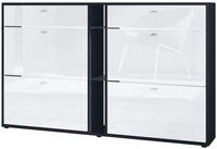 Vladon Schuhschrank Today (Schuhkipper f&uuml;r 24 Paar Schuhe mit 4 Klappen, 2