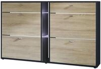 Vladon Schuhschrank Today (Schuhkipper f&uuml;r 24 Paar Schuhe mit 4 Klappen, 2