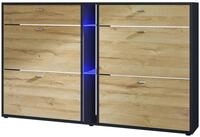 Vladon Schuhschrank Today (Schuhkipper f&uuml;r 24 Paar Schuhe mit 4 Klappen, 2