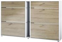 Vladon Schuhschrank Today (Schuhkipper f&uuml;r 24 Paar Schuhe mit 4 Klappen, 2