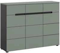 xonox.home Schuhkommode, Smoke Green Melamin beschichtet modern 94x120x37 cm