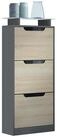 Vladon Schuhschrank Space V2 (Schuhkipper, f&uuml;r 12 Paar Schuhe mit 3 Klappen und