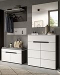 Inn.Furn Garderoben-Set Cooper, (Spar-Set 5-teilig in Wei&szlig; und Basalt Grau,...