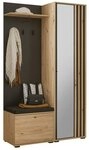 moebel-dich-auf Kompaktgarderobe VOLAM (Paneel + Sitzbank + Garderobenschrank,...