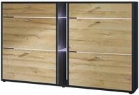 Vladon Schuhschrank Today (Schuhkipper f&uuml;r 24 Paar Schuhe mit 4 Klappen, 2